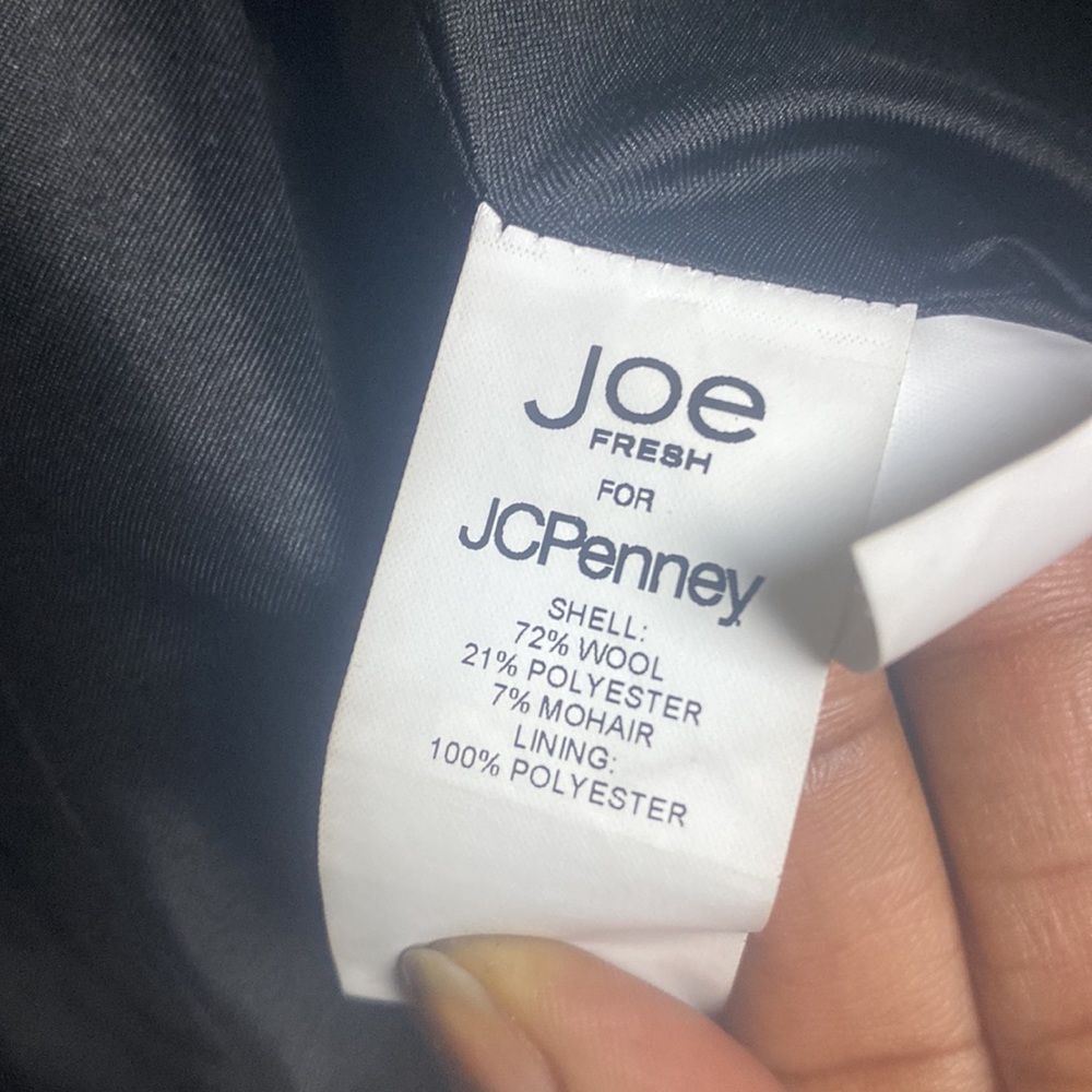 Joe Fresh wool & tweed silver detail accent with fringe trim on collar & wrist - Picture 10 of 10